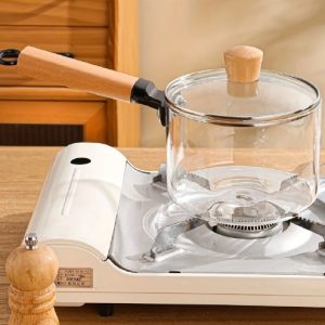 قابلمه پیرکس دسته چوبی (وارداتی)